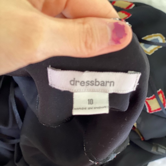 SOLD geometrical shaped navy blue summer dress - Picture 6 of 6